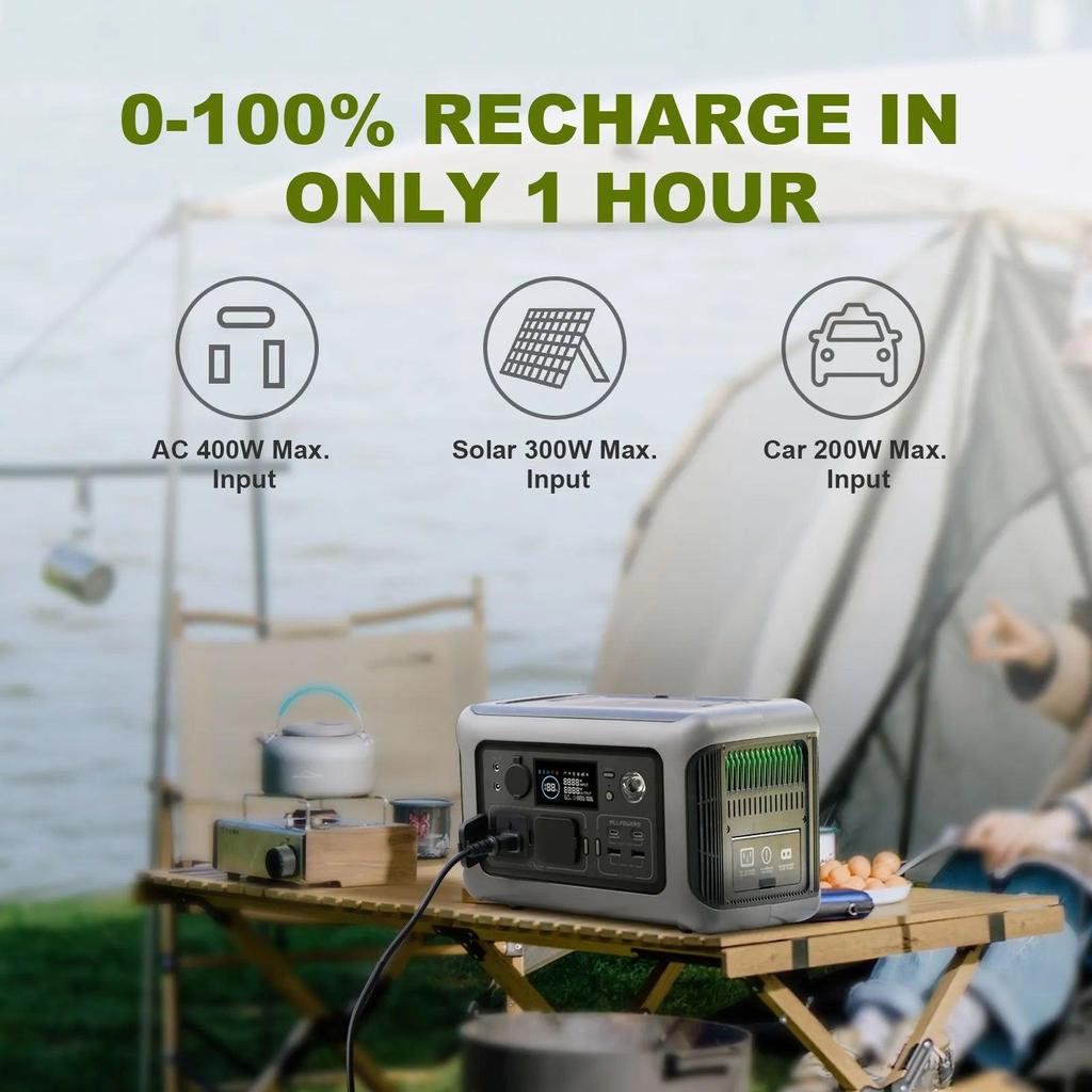 R600 299Wh Portable Power Station 600W LiFePO4 by HitMyNeed
