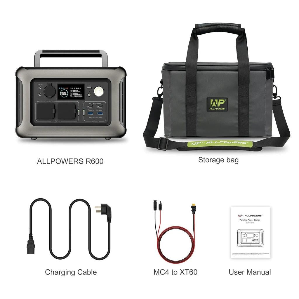 R600 299Wh Portable Power Station 600W LiFePO4 by HitMyNeed