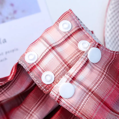 Rabbit Dress Harness with Plaid Bow and Leash by HitMyNeed