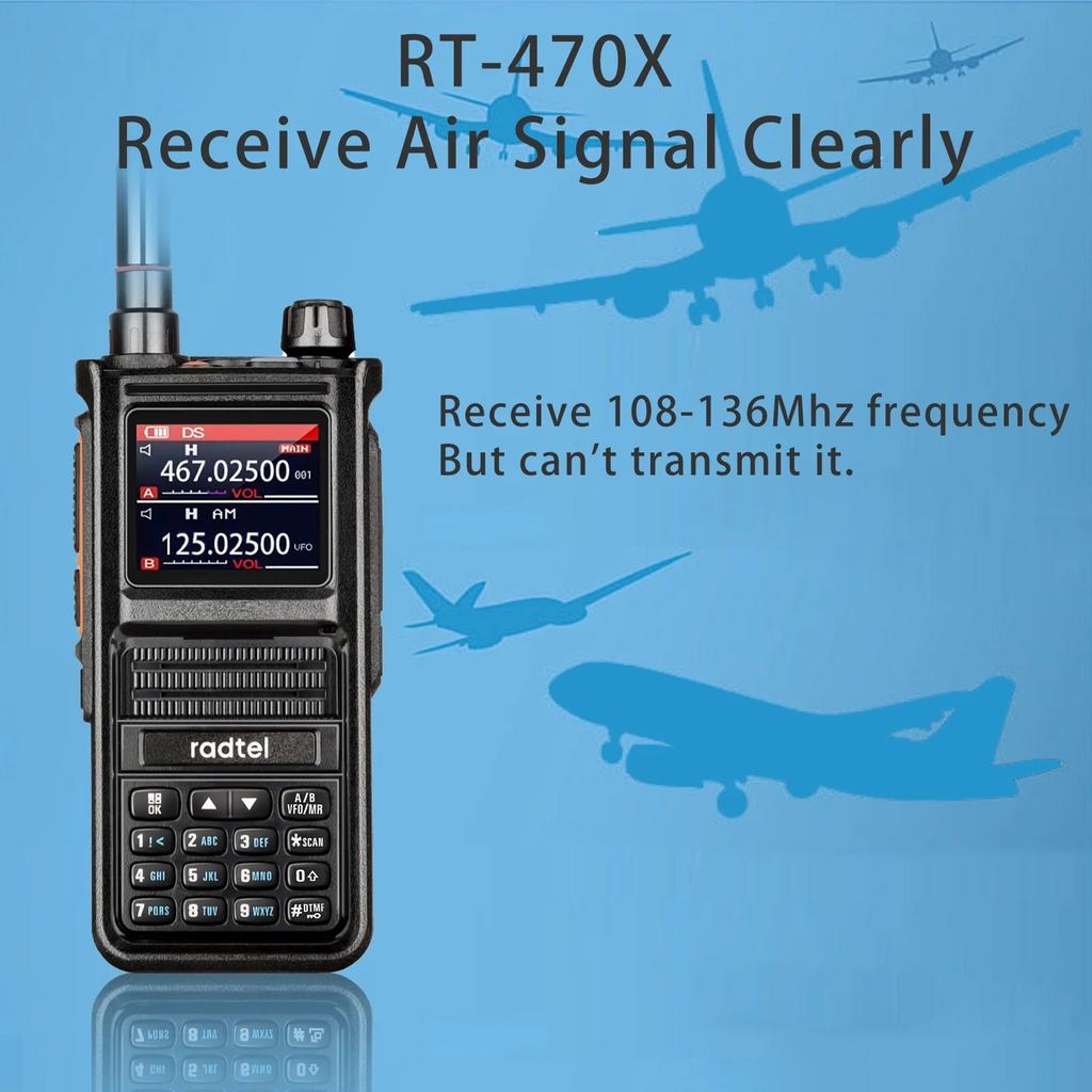 Radtel RT-470X Multi-Band Ham & Airband Radio 256CH by HitMyNeed