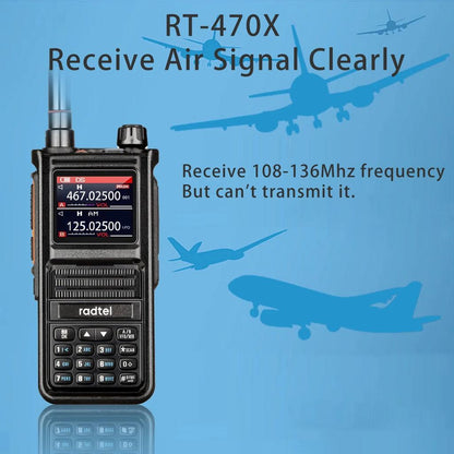 Radtel RT-470X Multi-Band Ham & Airband Radio 256CH by HitMyNeed