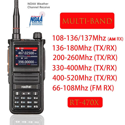 Radtel RT-470X Multi-Band Ham & Airband Radio 256CH by HitMyNeed