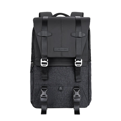 Rain Cover Camera Backpack with Tripod & Quick Access grey by HitMyNeed
