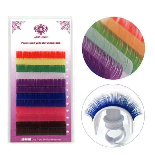 Rainbow Colored Eyelash Extensions Tray by HitMyNeed