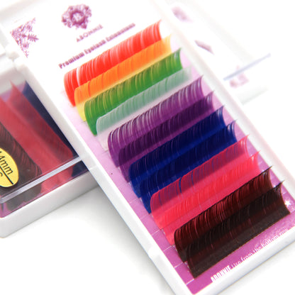 Rainbow Colored Eyelash Extensions Tray by HitMyNeed