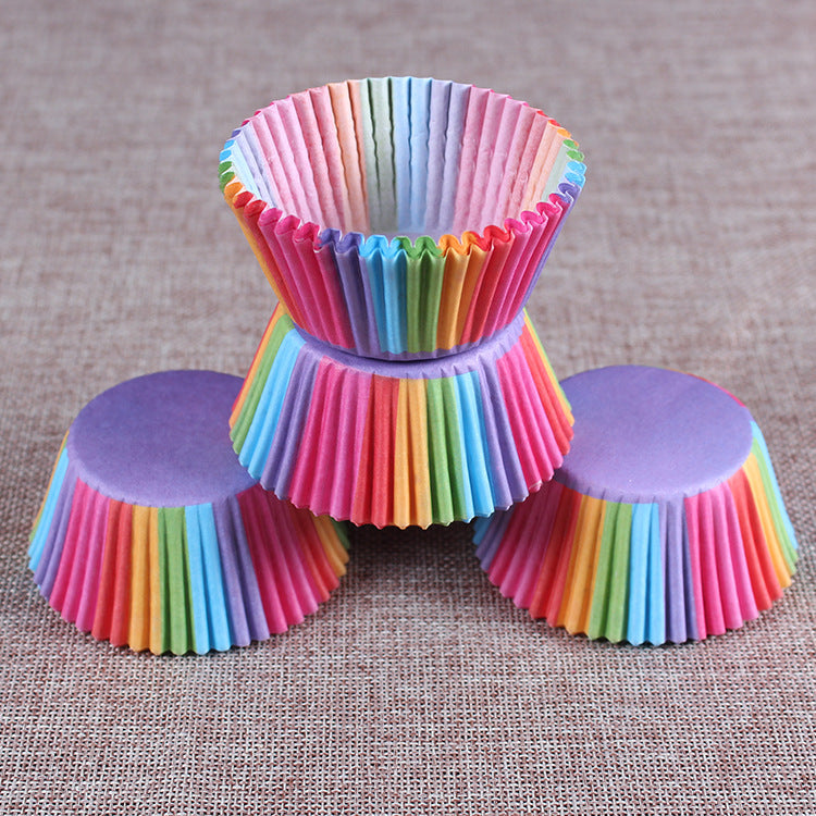 Rainbow Cupcake Paper Liners (Set of 100) by HitMyNeed