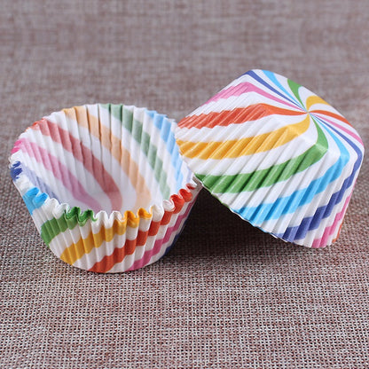 Rainbow Cupcake Paper Liners (Set of 100) by HitMyNeed