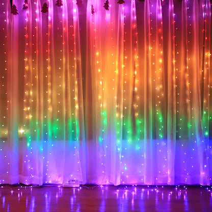 Rainbow Curtain Lights with Remote & USB Power by HitMyNeed