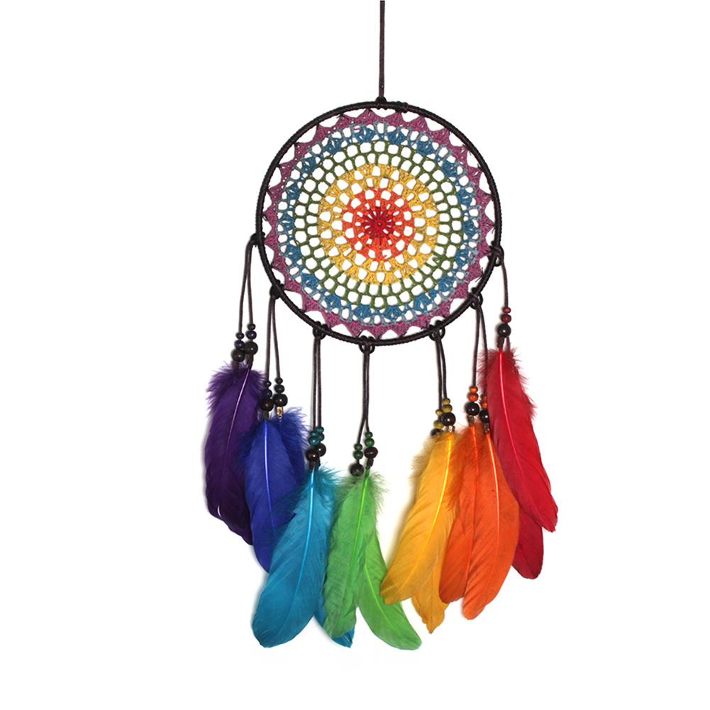 Rainbow Dream Catcher Wall Hanging Home Decor by HitMyNeed