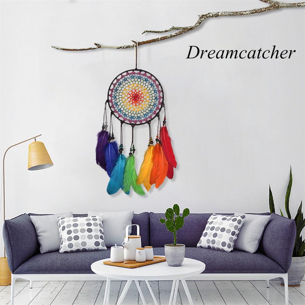 Rainbow Dream Catcher Wall Hanging Home Decor by HitMyNeed