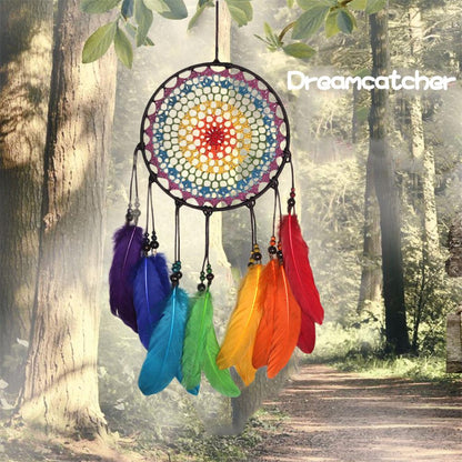 Rainbow Dream Catcher Wall Hanging Home Decor by HitMyNeed