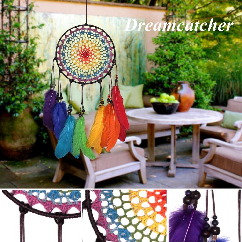 Rainbow Dream Catcher Wall Hanging Home Decor by HitMyNeed