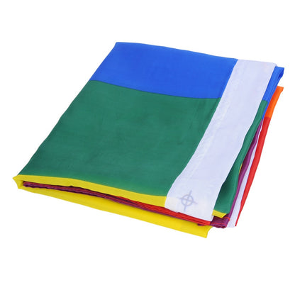 Rainbow Flag Polyester Cloth with Brass Grommets by HitMyNeed