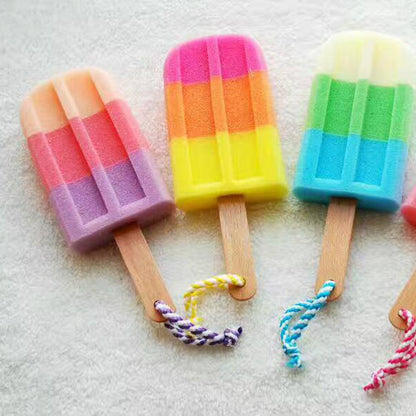 Rainbow Ice Cream Shower Sponge with Hanging Loop by HitMyNeed