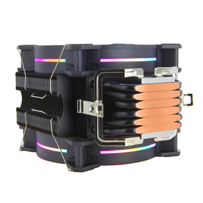 Rainbow LED Dual Fan CPU Cooler 120mm, 220W TDP by HitMyNeed