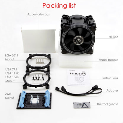 Rainbow LED Dual Fan CPU Cooler 120mm, 220W TDP by HitMyNeed
