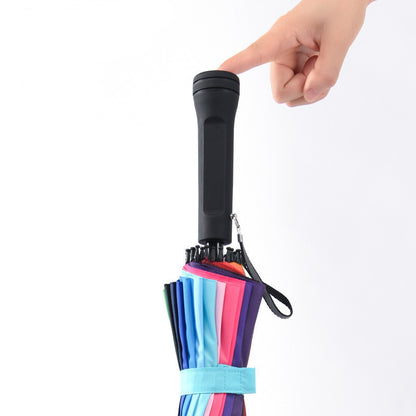 Rainbow Long-Handle Umbrella - Large 130cm Canopy by HitMyNeed