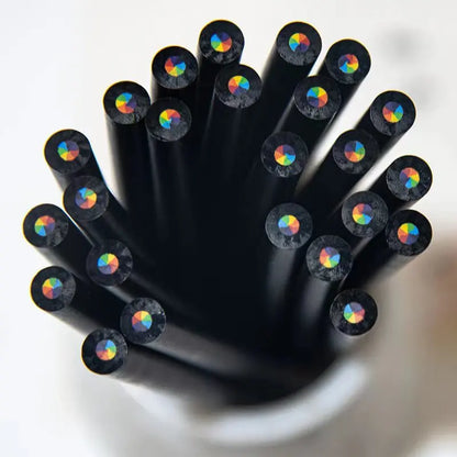 Rainbow Multicolor Pencils Set with Sharpener, 12 pcs by HitMyNeed