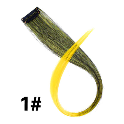 Rainbow Ombre Synthetic Clip-In Hair Extension 20" 1 by HitMyNeed