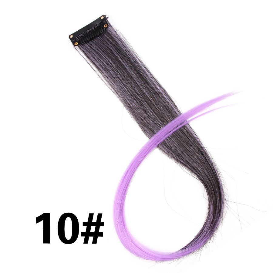 Rainbow Ombre Synthetic Clip-In Hair Extension 20" 10 by HitMyNeed