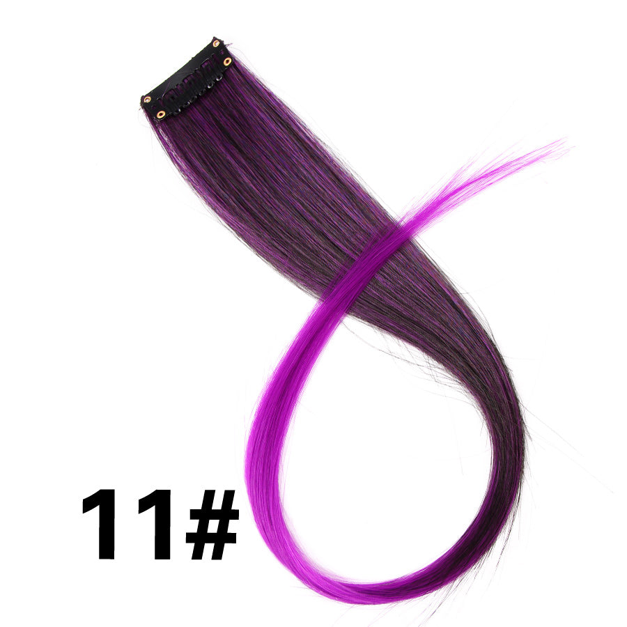 Rainbow Ombre Synthetic Clip-In Hair Extension 20" 11 by HitMyNeed