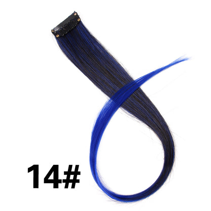 Rainbow Ombre Synthetic Clip-In Hair Extension 20" 14 by HitMyNeed