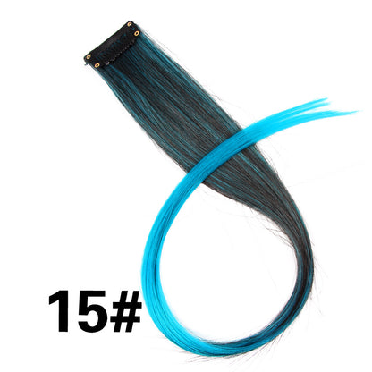 Rainbow Ombre Synthetic Clip-In Hair Extension 20" 15 by HitMyNeed