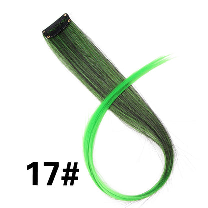 Rainbow Ombre Synthetic Clip-In Hair Extension 20" 17 by HitMyNeed