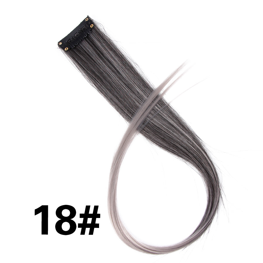 Rainbow Ombre Synthetic Clip-In Hair Extension 20" 18 by HitMyNeed