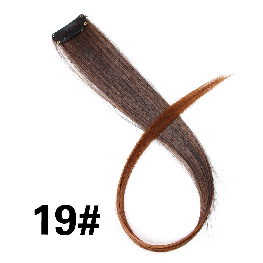 Rainbow Ombre Synthetic Clip-In Hair Extension 20" 19 by HitMyNeed