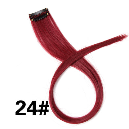 Rainbow Ombre Synthetic Clip-In Hair Extension 20" 24 by HitMyNeed