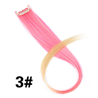 Rainbow Ombre Synthetic Clip-In Hair Extension 20" 3 by HitMyNeed