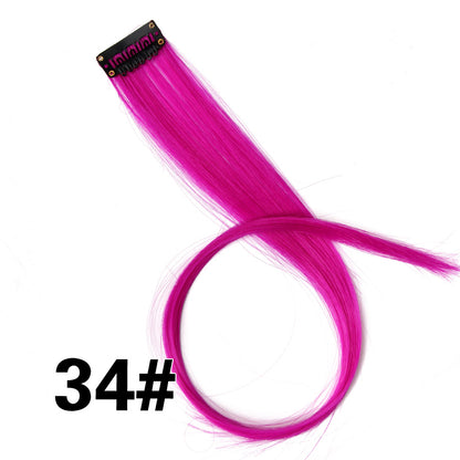 Rainbow Ombre Synthetic Clip-In Hair Extension 20" 34 by HitMyNeed