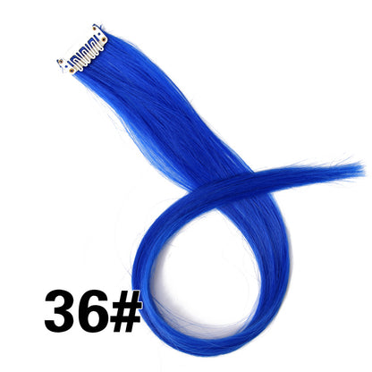 Rainbow Ombre Synthetic Clip-In Hair Extension 20" 36 by HitMyNeed
