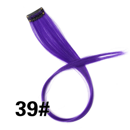 Rainbow Ombre Synthetic Clip-In Hair Extension 20" 39 by HitMyNeed