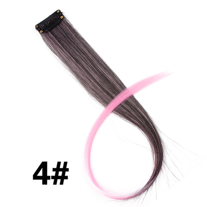 Rainbow Ombre Synthetic Clip-In Hair Extension 20" 4 by HitMyNeed