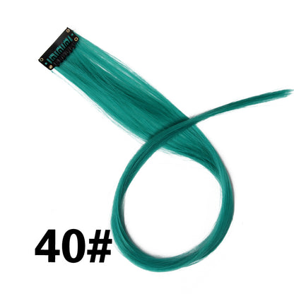 Rainbow Ombre Synthetic Clip-In Hair Extension 20" 40 by HitMyNeed