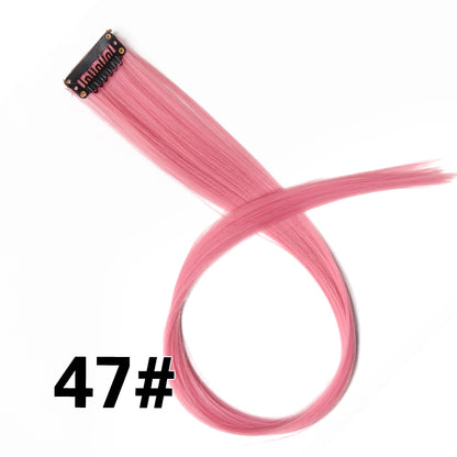 Rainbow Ombre Synthetic Clip-In Hair Extension 20" 47 by HitMyNeed