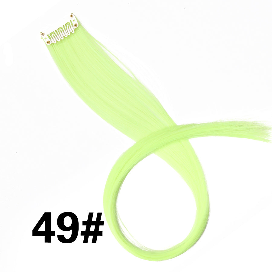 Rainbow Ombre Synthetic Clip-In Hair Extension 20" 49 by HitMyNeed