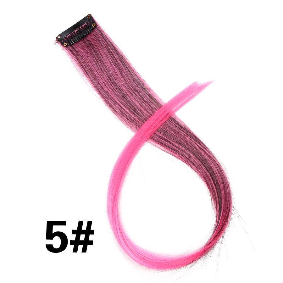 Rainbow Ombre Synthetic Clip-In Hair Extension 20" 5 by HitMyNeed