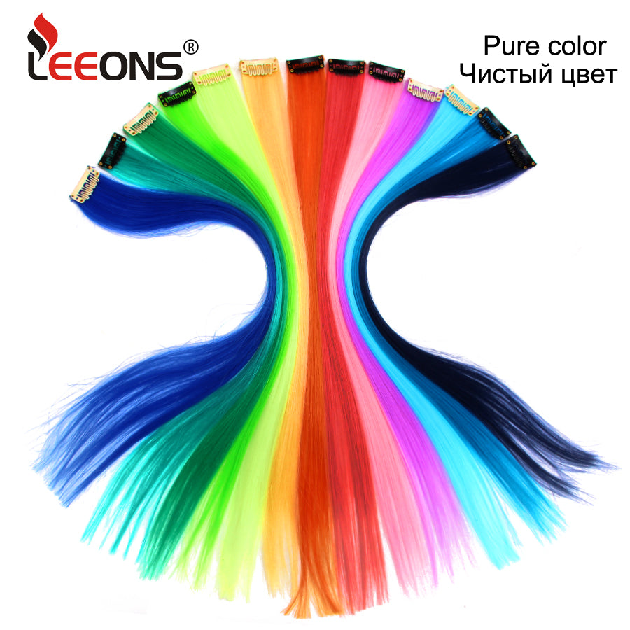 Rainbow Ombre Synthetic Clip-In Hair Extension 20" by HitMyNeed