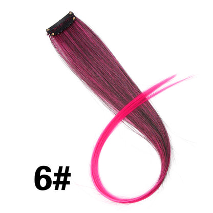 Rainbow Ombre Synthetic Clip-In Hair Extension 20" 6 by HitMyNeed