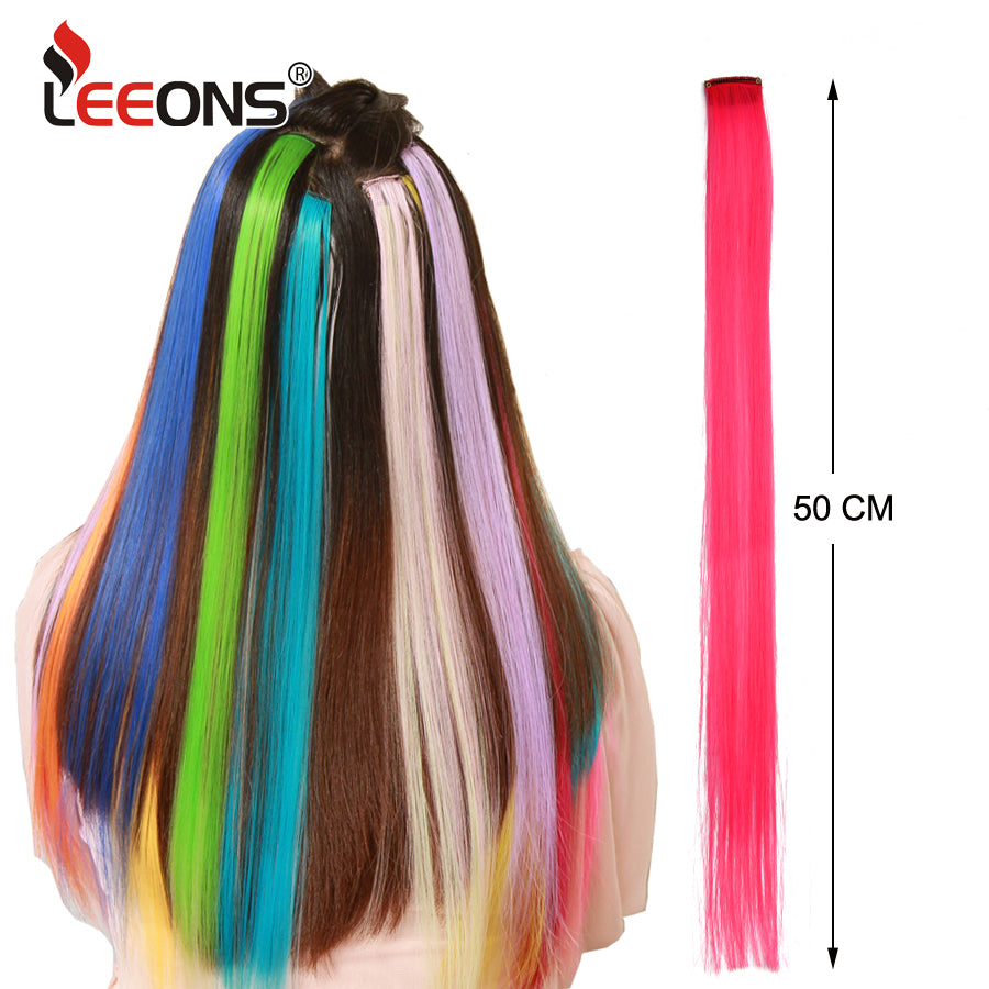 Rainbow Ombre Synthetic Clip-In Hair Extension 20" by HitMyNeed