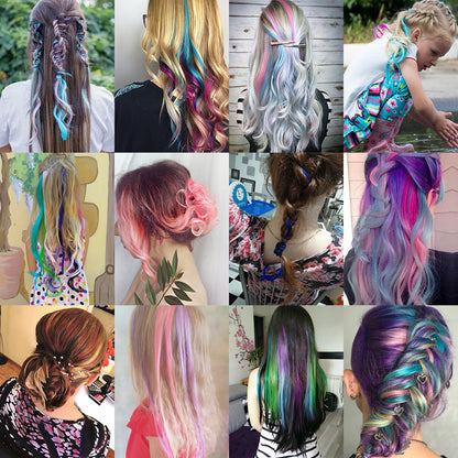 Rainbow Ombre Synthetic Clip-In Hair Extension 20" by HitMyNeed