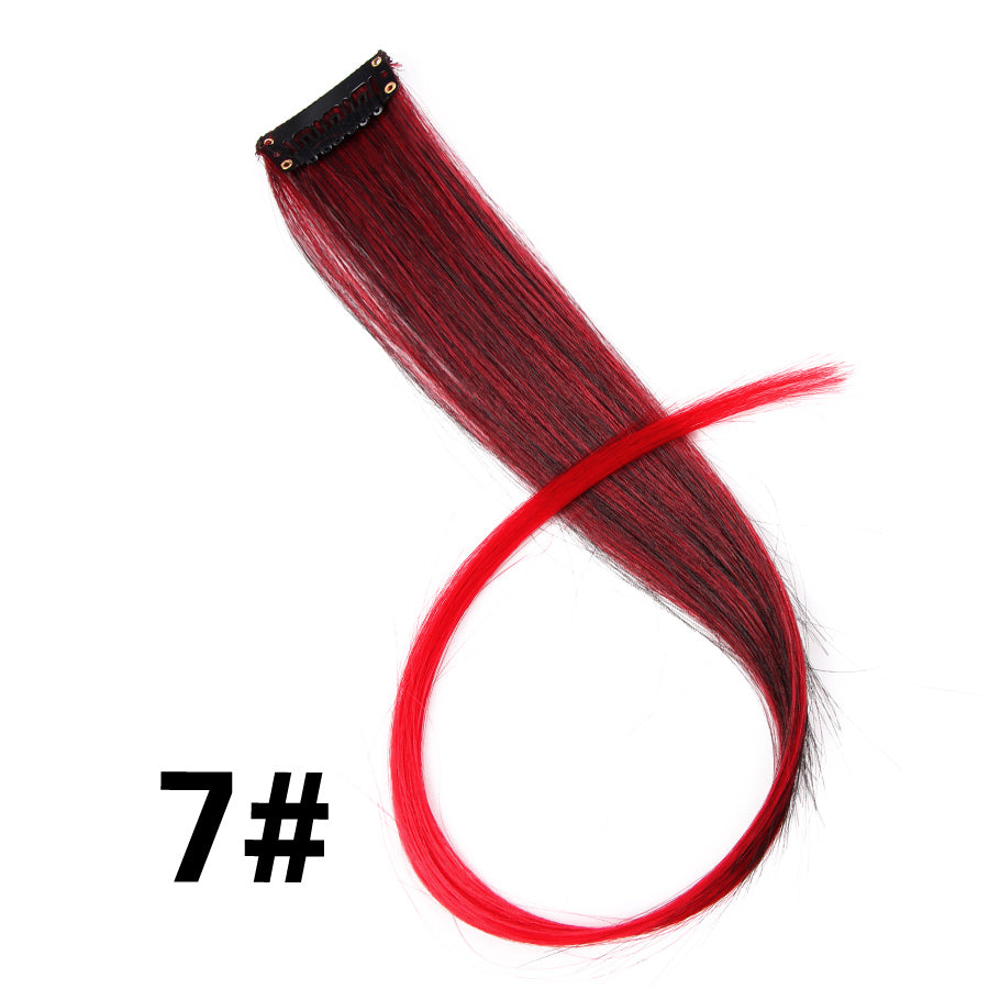 Rainbow Ombre Synthetic Clip-In Hair Extension 20" 7 by HitMyNeed