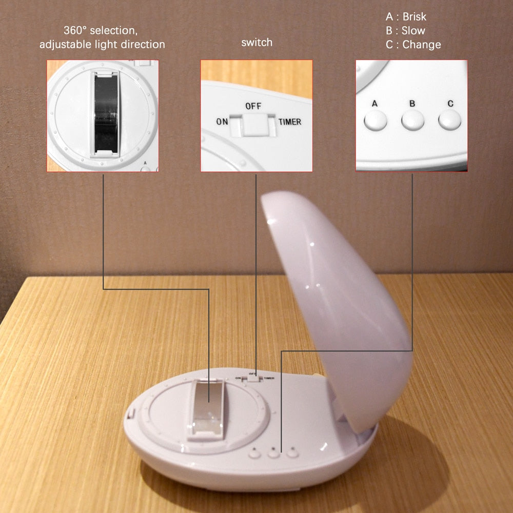 Rainbow Projector LED Night Light with Timer by HitMyNeed