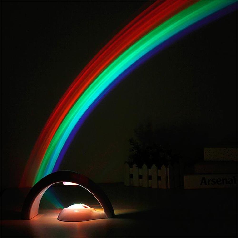 Rainbow Projector Night Light for Kids Bedrooms by HitMyNeed