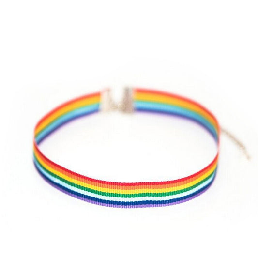 Rainbow Ribbon Choker Pride Accessory by HitMyNeed