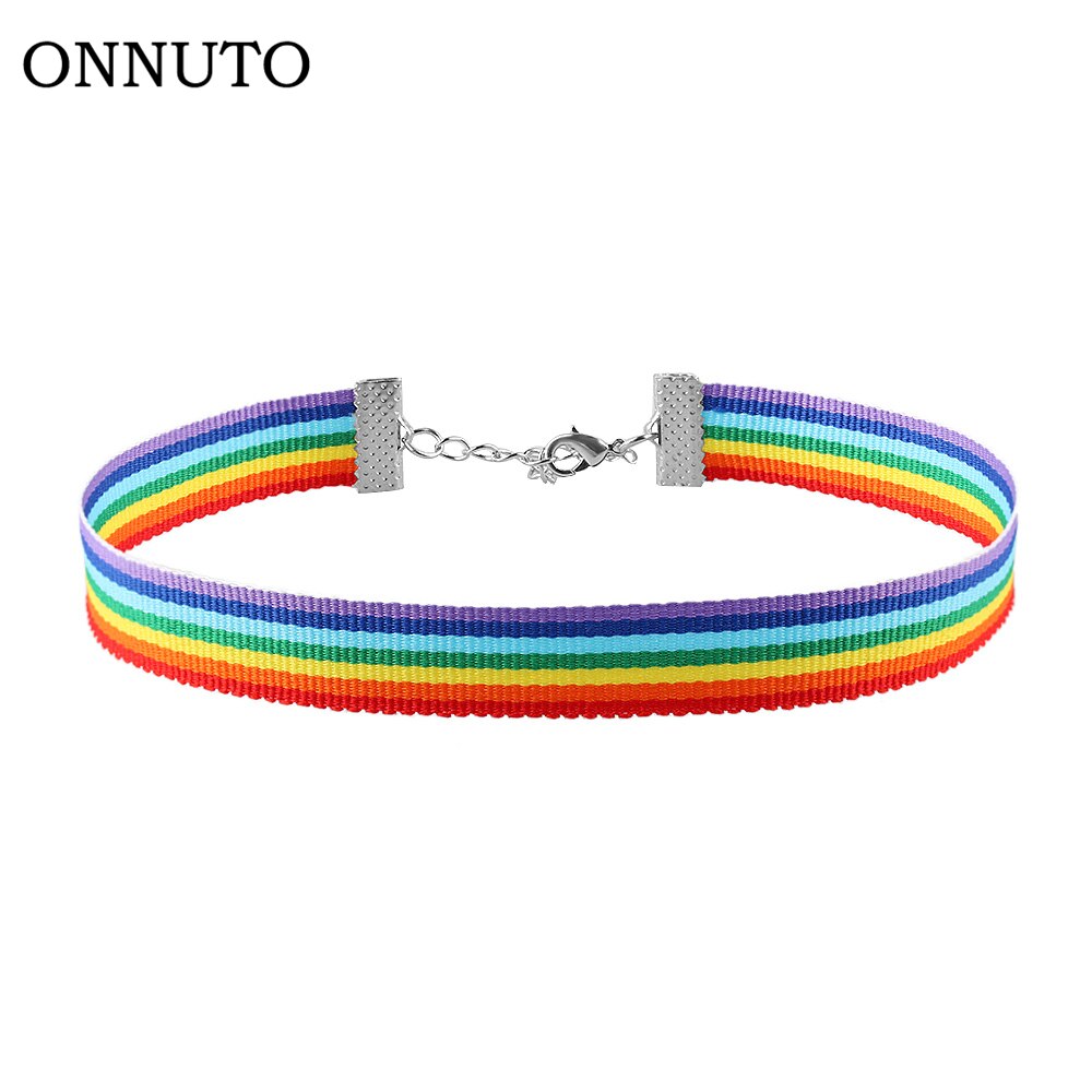 Rainbow Ribbon Choker Pride Accessory by HitMyNeed