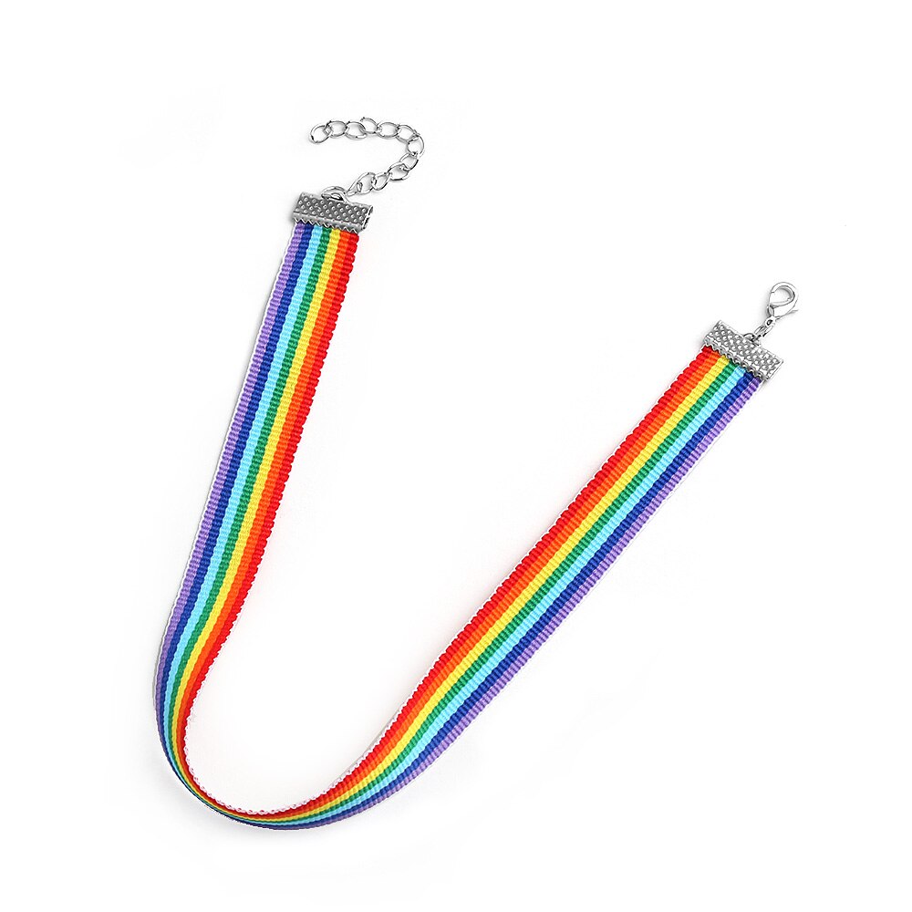 Rainbow Ribbon Choker Pride Accessory by HitMyNeed